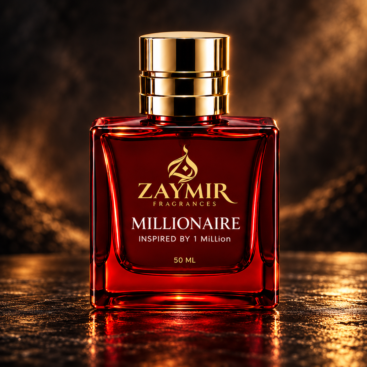 Zaymir Millionaire Perfume 50ml - dark luxury editorial setting
