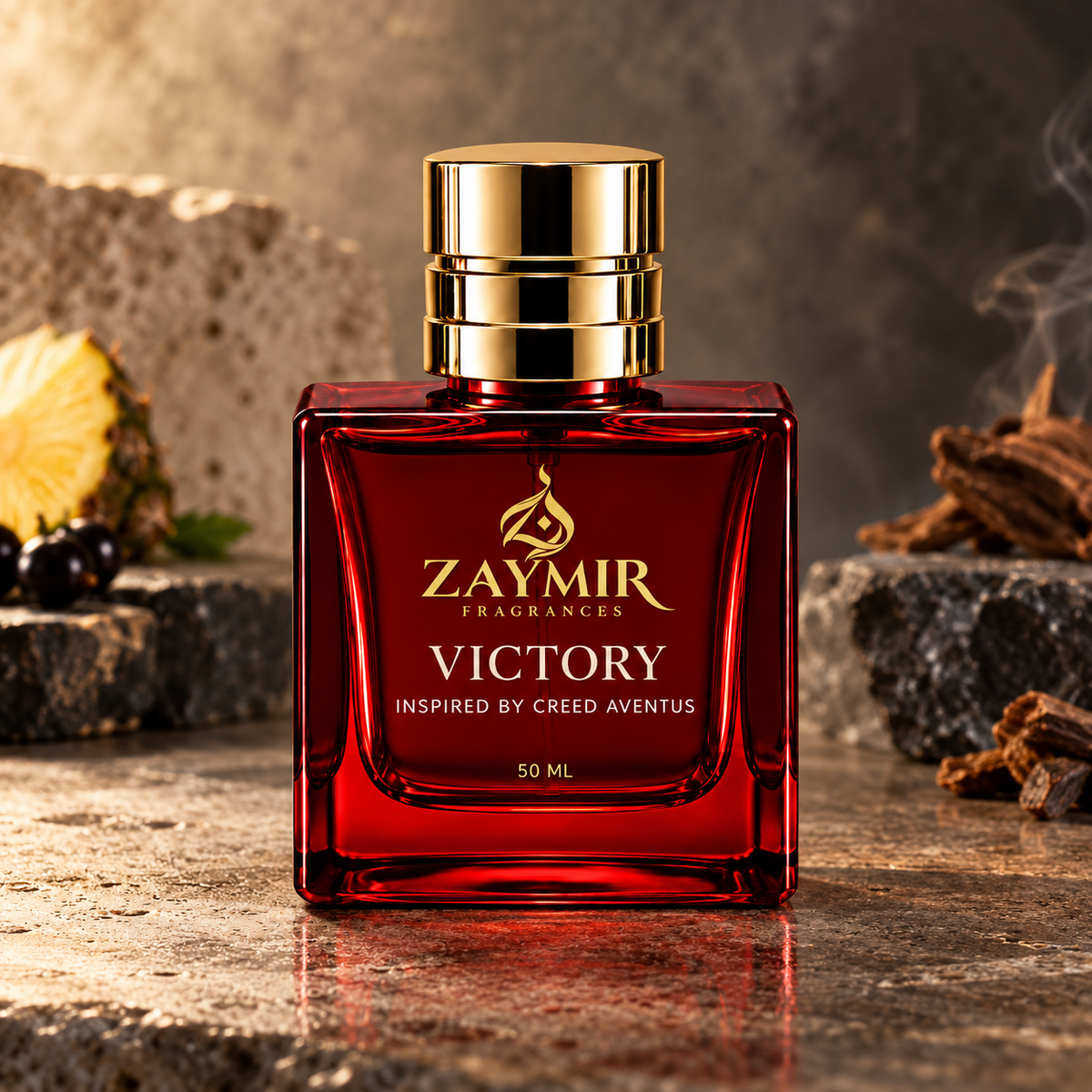 Zaymir Victory Perfume 50ml - premium stone studio setting