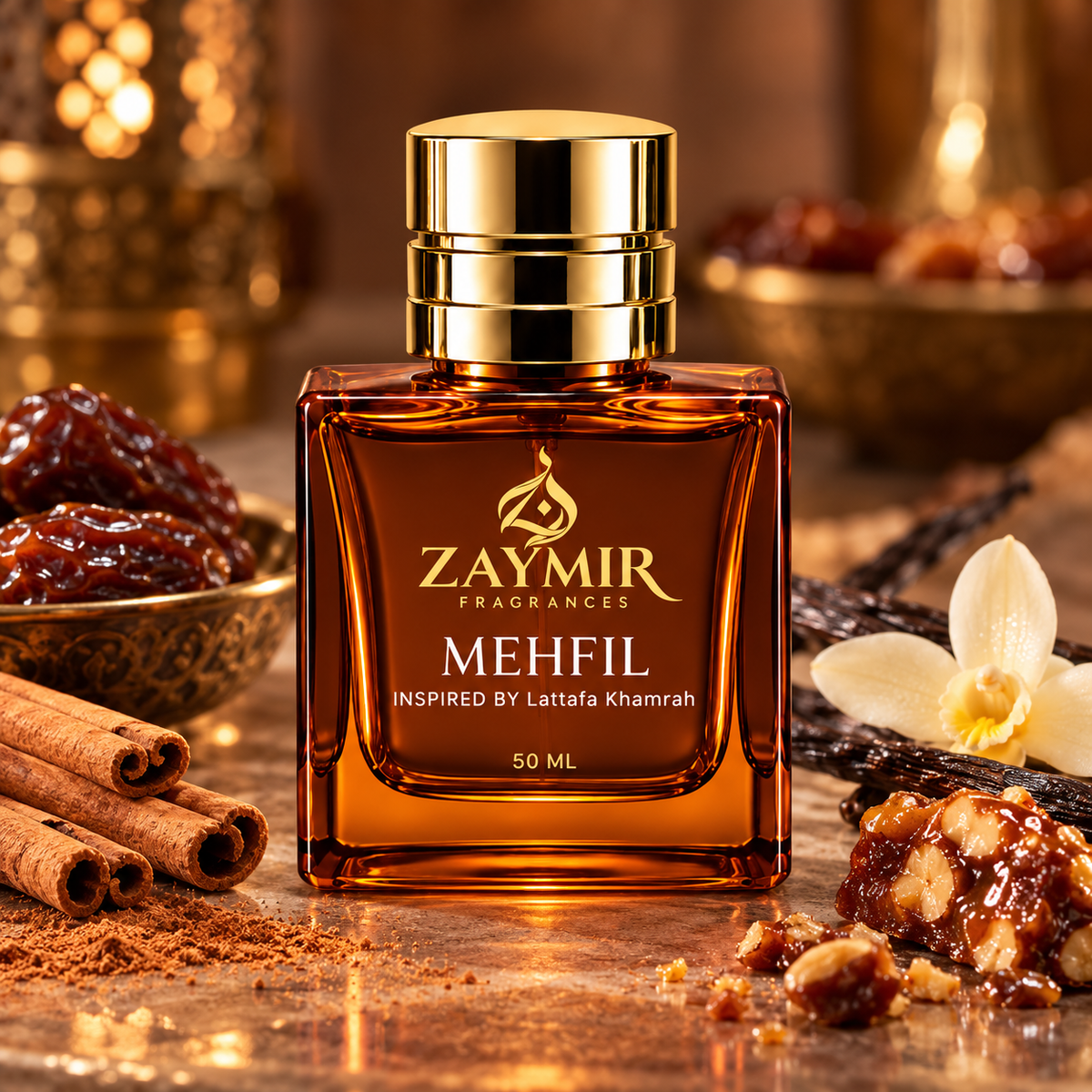 Zaymir Mehfil Perfume 50ml - premium stone studio setting