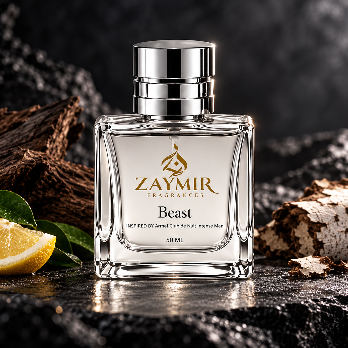 Zaymir Beast Perfume 50ml - premium stone studio setting