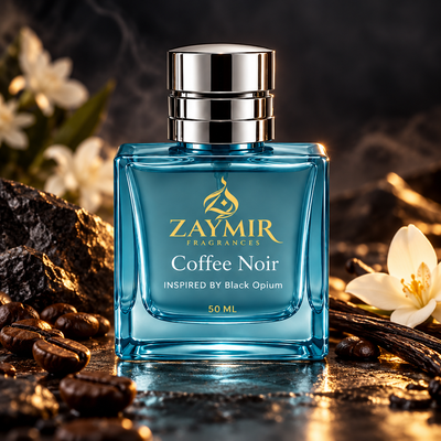Zaymir Coffee Noir Perfume 50ml - dark luxury editorial setting