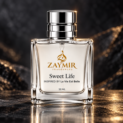 Zaymir Sweet Life Perfume 50ml - dark luxury editorial setting